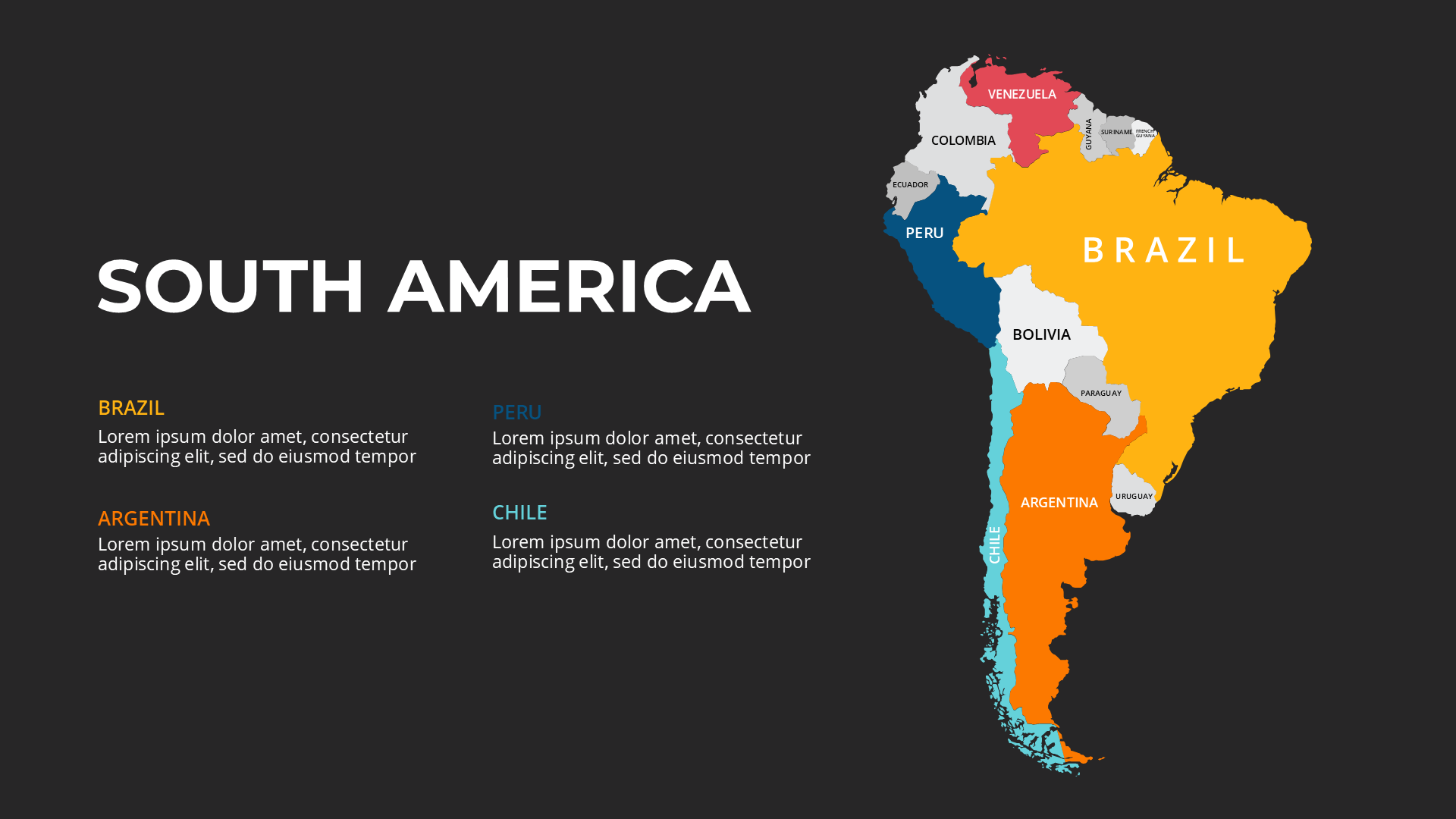 South America Dark slide 1